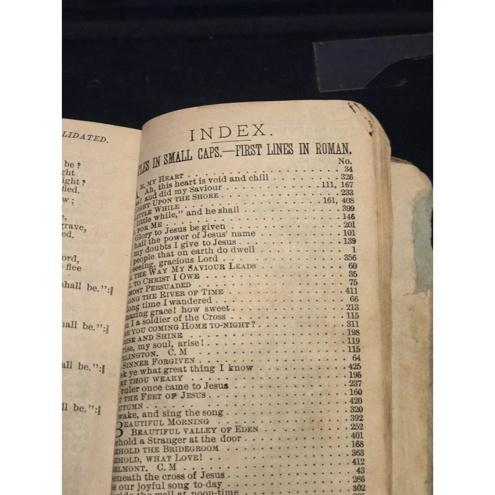 Antique 1885 Gospel Hymn Consolidate 1-4 Pocket Hymnal Song Book Christian Faith